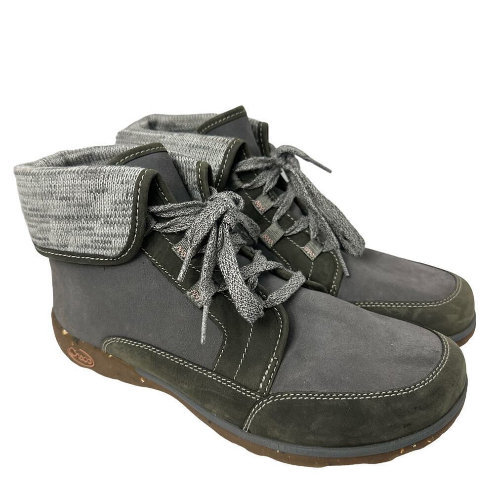 Chaco Gray and Green Ankle Boots
